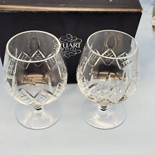 Stuart Crystal Brandy Glasses Glengarry 12oz Pair Vintage Boxed