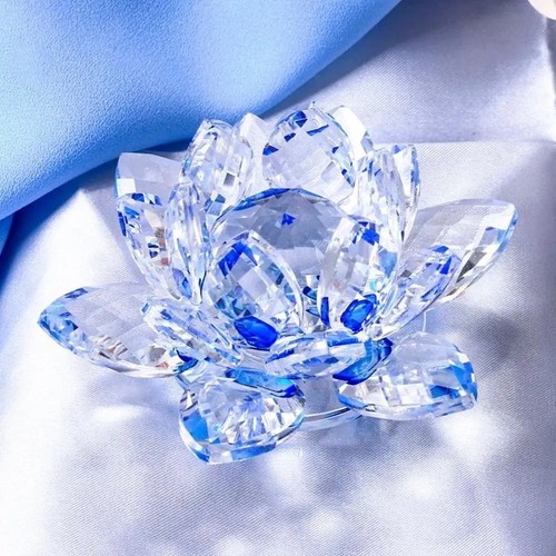 Crystal lotus flower ornament - crystal,