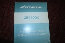 1989 HONDA CB450DX SETUP INSTRUCTIONS MANUAL