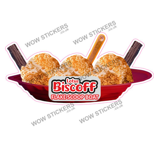 Biscoff flake scoop boat ice - biscoff,