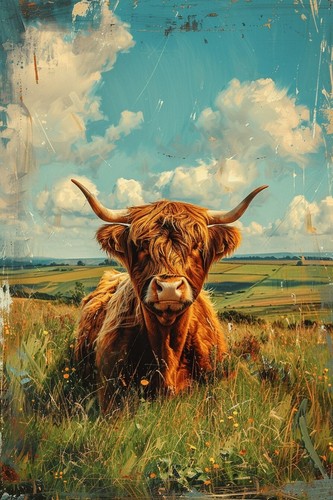 Highland cow animal - cow,