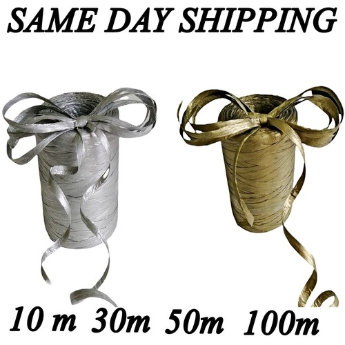Raffia ribbons shiny paper - raffia,