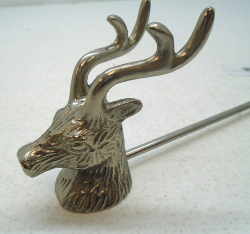 Silver coloured stags - silver, head