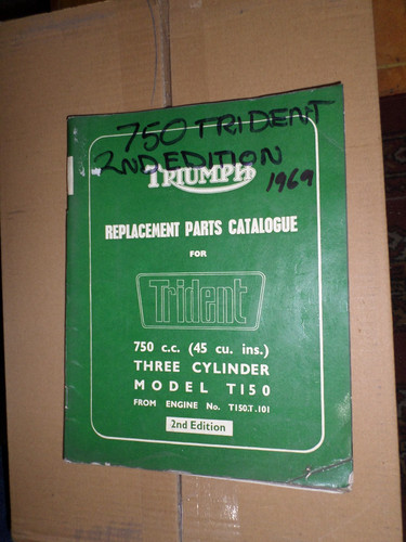 Genuine triumph parts book - genuine,