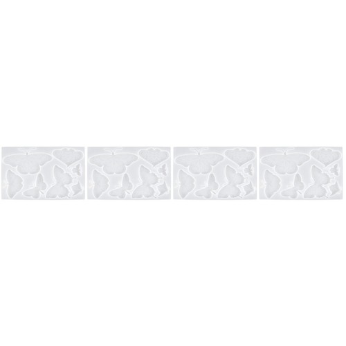 White silicone butterflies - white,