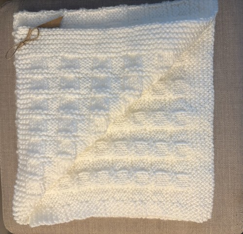 Hand knitted with love - love, white