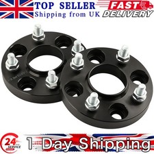 20mm Black Hubcentric Wheel Spacers Bolt On Type 4x108 PCD 63.3 For Ford Fiesta