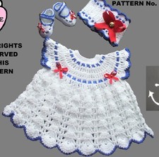 Baby dress set crochet pattern