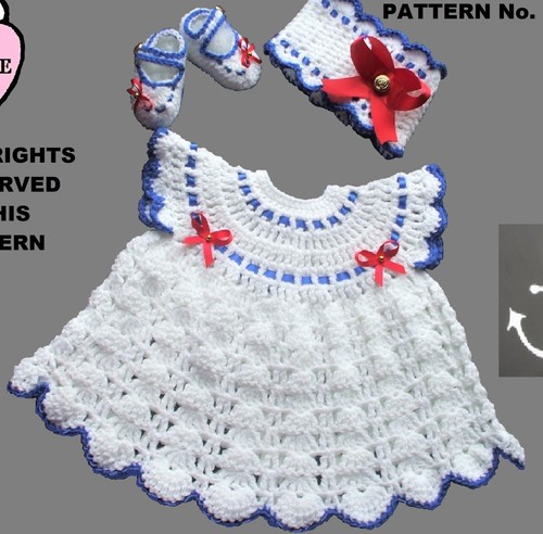 Baby dress set - crochet, pattern