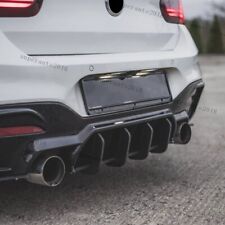 GLOSS BLACK FOR BMW 1 SERIES F20 F21 M135i M140i REAR DIFFUSER M SPORT 15-19 LCI