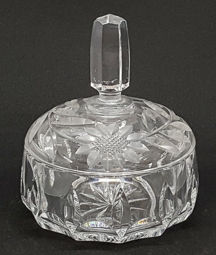 Clear cut glass vintage art - clear,