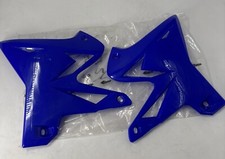 UFO YAMAHA YZ125/YZ250 2002-2014 BLUE RESTYLED RADIATOR SCOOPS YA04834-089 #F42