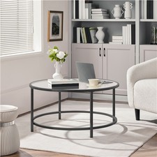 Round coffee table - round, tempered