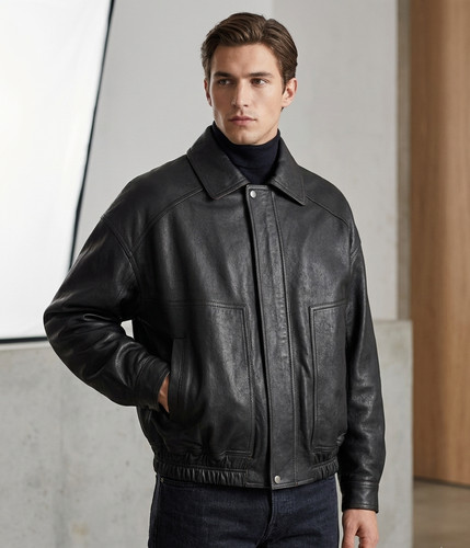 Men genuine black sheepskin - men's,