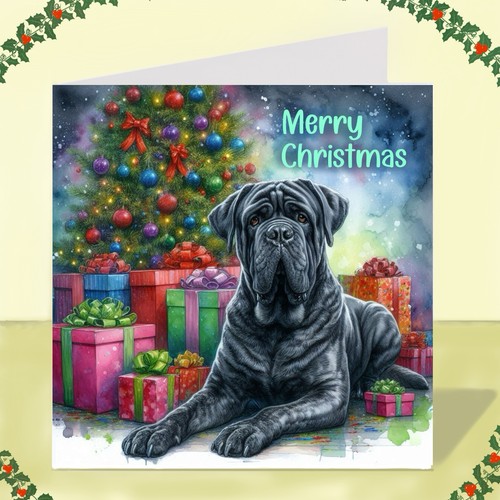 Cane corso dog - christmas, card