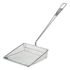 FISH BATTER SCOOP SHOVEL STAINLESS STEEL COARSE MESH 8" CHIP SHOP FRYING RANGE