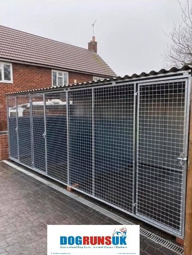 Dog kennel galvanized 12ft - dog,