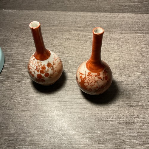 Pair japanese kutani bud - ,