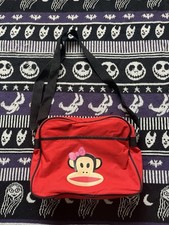 Paul Frank Vintage Red Female Monkey Messenger Bag Crossbody Satchel Rare