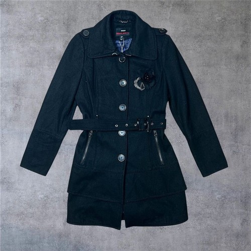 Miss sixty black belted coat - miss,