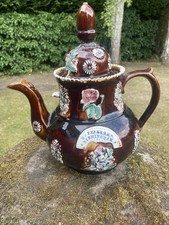 C19 Barge Ware Tea Pot Pearson Birmingham 1892 Treacle Ware Acorn Finial A/F