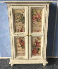 1:12th dolls house miniature Furniture shabby chic Parisian Wardrobe #1