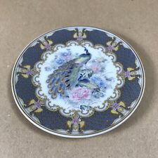 Japanese Porcelain Vintage Plate with Peacock Design