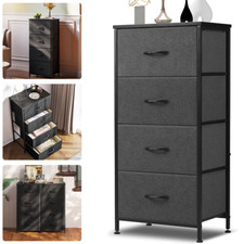 Chest of 4 Drawers Fabric Dresser Clothes Storage Chest for Living Room Bedroom