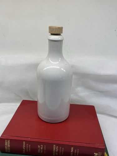 Vintage french stone bottle - stone,