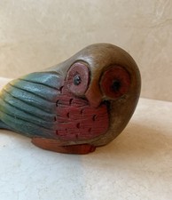Vintage Hand-Carved Wooden Owl