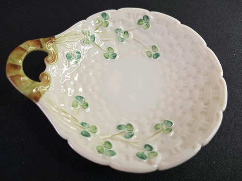 Belleek porcelain butter - porcelain, plate