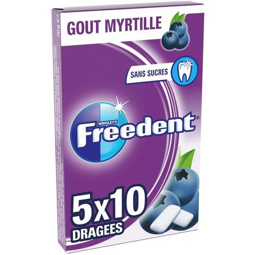 Freedent chewing gum - chewing, myrtille
