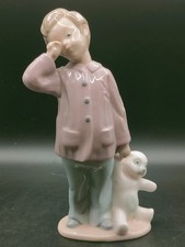Boxed Nao By Lladro "Sleepy-Head" (La Hora De Dormir) Boy With Teddy (Retired)