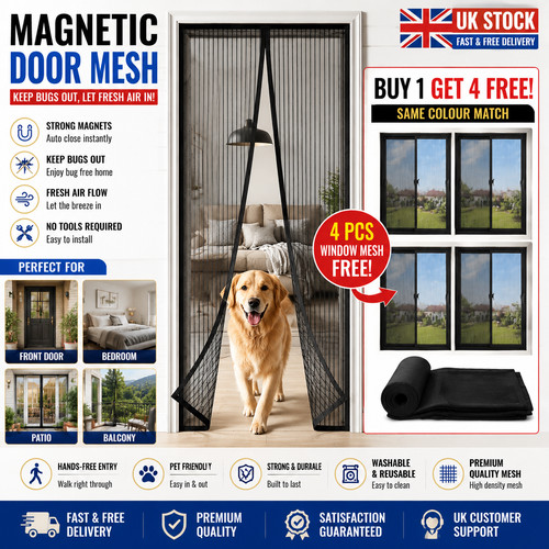 Magnetic fly screen - magnetic, door