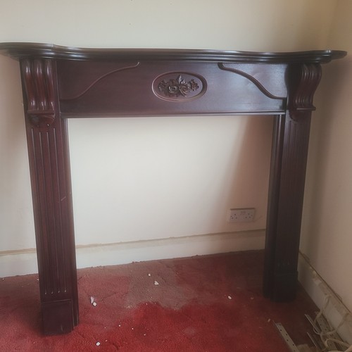 Wooden fire surround stone - fire,