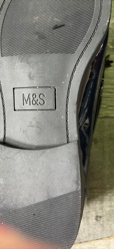 Navy flat shoes size 5 - m&s,