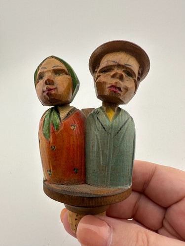 Vintage hand carved wooden - vintage,