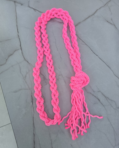 Pink braided rope horse - pink,