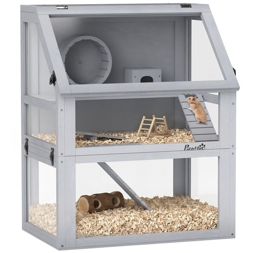Pawhut wooden hamster - wooden,