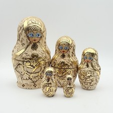 5 Nesting Dolls Russian Signed