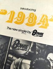 Rare 1974 Poster David Bowie US Single "1984" + RIAA Gold LP Award Diamond Dogs
