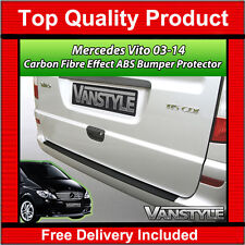 FOR MERCEDES VITO W639 03-14 REAR BUMPER PROTECTOR TOUGH ABS CARBON FIBRE EFFECT