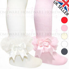 GIRLS TUTU BOW TIGHTS SPANISH STYLE UK DESIGNER FRILLY KIDS BABY TIGHTS 0 TO 3Y