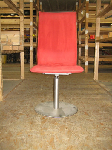 Red fabric spinning - spinning, chair