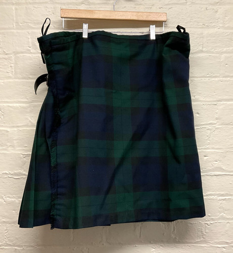 Black watch tartan kilt men - black,