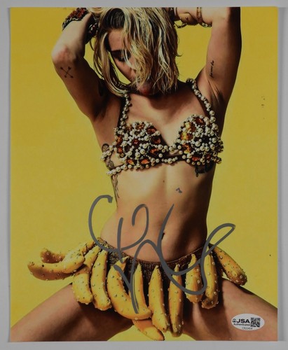 Miley cyrus jsa signed - cyrus,