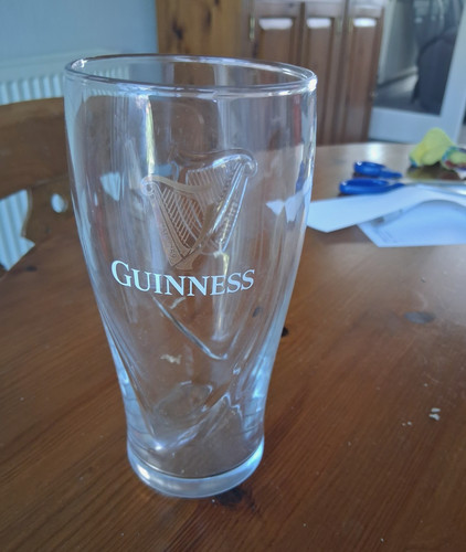 Guinness pint beer glass - guinness,
