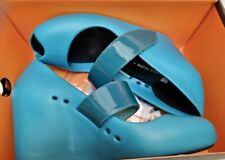 WOMEN’S UNITED NUDE PVC TEAL PEEPS TOES WEDGES SHOES SIZE UK 7 EU 40 WORN ONCE