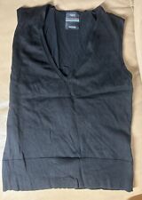 Black School Tank Top Vest Sleeveless Cardigan Medium