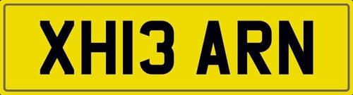 Hearns number plate xh13 - hearns,